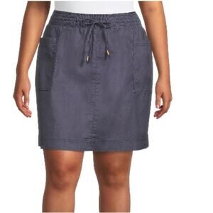 Terra & Sky Slate grey Paperbag Waist Skirt